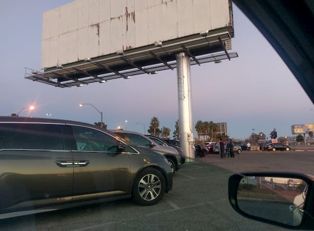 Lyft staging lot at Las Vegas airport